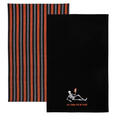 2pk Dishtowels Skeleton - Bullseye's Playground™