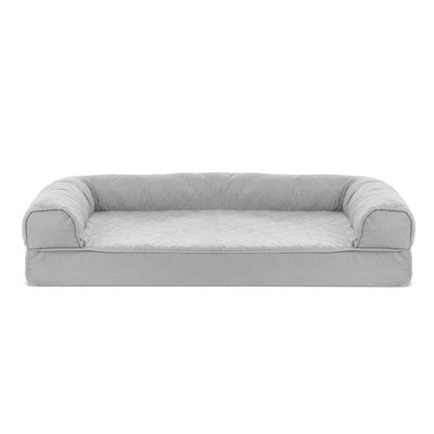 Medium Silver Gray Orthopedic Foam Outdoor Dog Bed