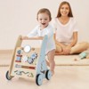 Infans Wooden Baby Walker Push & Pull Walker w/ Multi-Activity Learning Center - 2 of 4