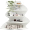 SEVOBAL Decorative Bookshelf 5-Tier Wall Corner Bookshelf Corner Shelf Storage Rack Plant Stand, White, 19.69"*18.9"*70.47" - 2 of 4