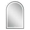 MAYEERTY Arched Aluminum Alloy Bathroom Mirror with Framed Defogging Function for Bathroom Black - 4 of 4