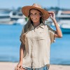 Women's Collared Front Button Cotton Top - Cupshe - 2 of 4