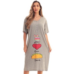 Just Love Short Sleeve Nightgown Sleep Dress for Women Sleepwear - 1 of 3