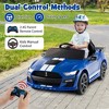 Costway 12V Licensed Ford Mustang Shelby GT500 Kids Ride on Car with Remote Control Black/Navy/Pink/Red - 2 of 4