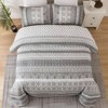 Boho Quilt Set Queen Size, Grey Bohemian 3 Pieces, Lightweight Bedspread for All Seasons - 2 of 4
