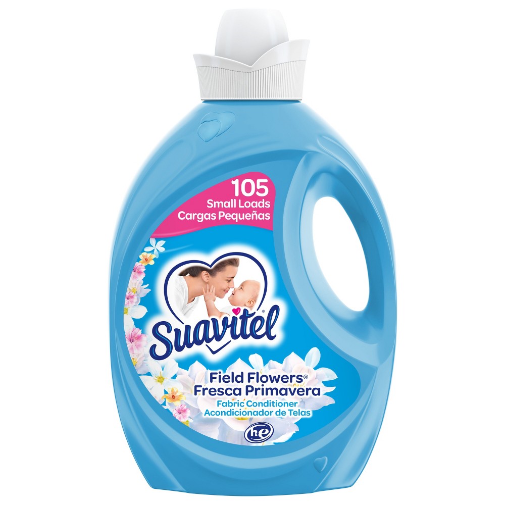 Suavitel Scented Liquid Fabric Softener and Conditioner - Field Flowers - 105 fl oz