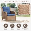 Buenhomino 3 Pieces Patio Furniture Set, PE Rattan Wicker Patio Set with Two Outdoor Chairs and Table for Porch, Garden Poolside Balcony - 4 of 4