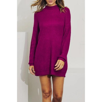 Women's RIBBED-KNIT OVERSIZED TURTLENECK SWEATER - J.NNA