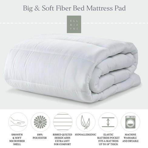 Ella Jayne Classic Quilted Mattress Protector - Full - White