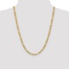 Black Bow Jewelry Men's 6.25mm, 10k Yellow Gold Hollow Figaro Chain Necklace - 2 of 4