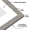 Americanflat 20x24 Picture Frame with Polished Plexiglass - Use as 16" x 20" Frame with Mat or 20x24 Frame Without Mat - Grey Wood - 3 of 4