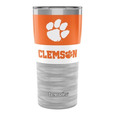 NCAA Clemson Tigers 20oz Brushed Stainless Steel Tumbler