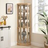 FONTOI Wine Rack, Wine Storage for Living Room, Oak, 16.5"*16.5"*69.85" - 2 of 4