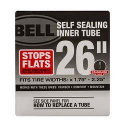 Bell 26" Bicycle Inner Tube 2 Pack Fits Tire Widths 1 1/4"-1 3/8" 3 Speed 
