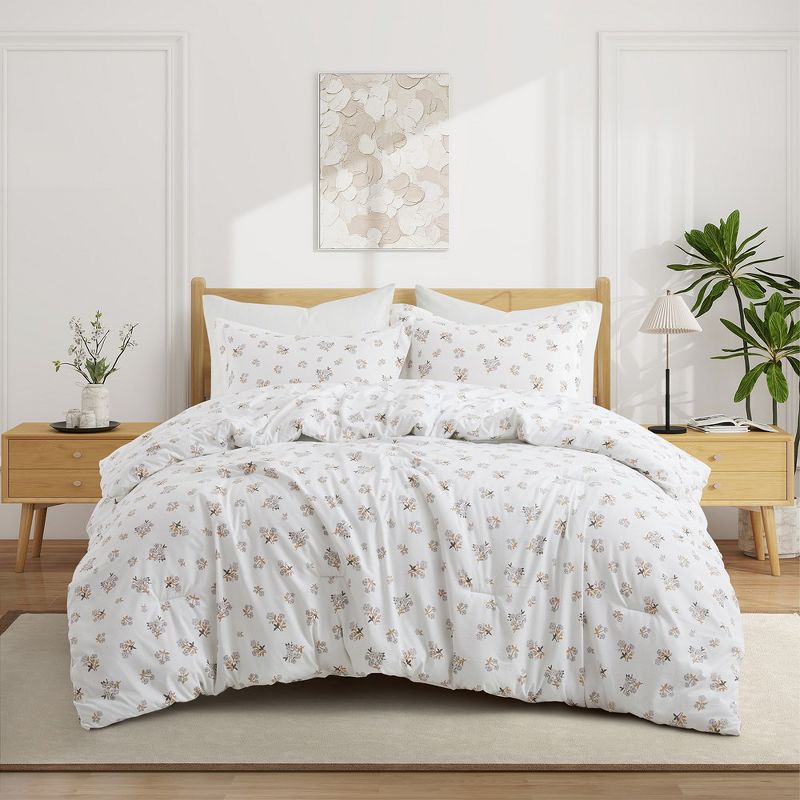 Peace Nest Floral Printed Comforter Set with Pillowcases, Bedding Set for All Season, 1 of 7