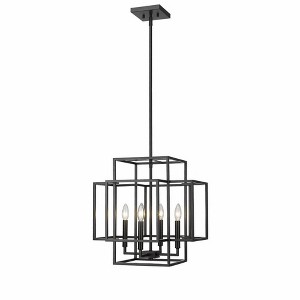 Z-Lite Titania 4 - Light Chandelier in  Matte Black - 1 of 4