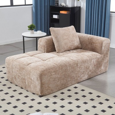 NicBex 62 Inch Loveseat,Modern Modular Chenille Loveseat Sofa with Pillow,Soft 2-Seater Couch Sleeper for Living Room,Bedroom,Lounge
