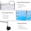 Yaheetech Drawers Rolling Storage Cart Metal Frame Plastic Drawers for Office/Home/Study - image 4 of 4