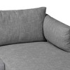 Baxton Studio Leni Modern Grey Twill Fabric Right Facing Sectional Sofa - 3 of 4