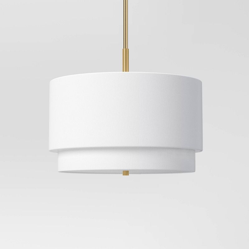 Knurled Metal Stacked Drum Pendant - Threshold&#8482;, 1 of 7