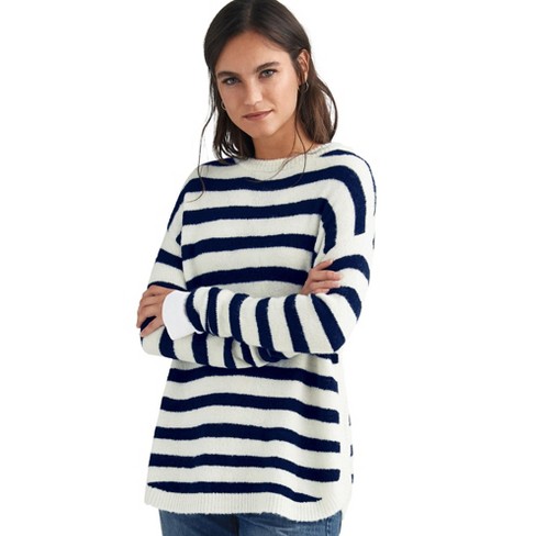 Paneros Clothing Women's Cotton Jodi Stripe Tunic Sweater