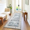 Modern Floral Accent Rug Machine Washable Area Rug for Living Room - 3 of 4