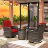 UPTION 3-Piece Wicker Outdoor Seating Group with Fire Pit - 4 of 4