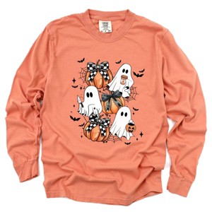 Simply Sage Market Coquette Ghost Collage Garment Dyed Long Sleeve - 1 of 4
