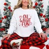 S.W.Smiley Oh What Fun Sparkle - Womens Garment Dyed Long Sleeve - 3 of 3