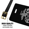 Marines USMC White On Black Eagle Globe Anchor Logo Officially Licensed Luggage ID Tags Set of 2 - 2 of 4