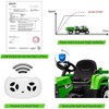 12V Kids Ride On Tractor with Trailer & Remote Control,Speed Up to 5 mph, Toddler Electric Vehicle Car with Led Headlights - 2 of 4