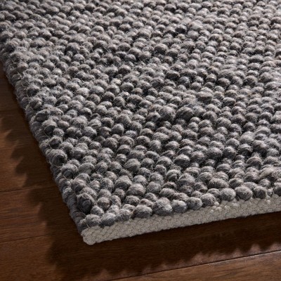 Gray Handcrafted Wool Bubble Texture 5' x 7' Area Rug
