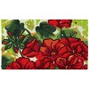 Homefires Bold Geraniums Doormat, 22"x34" – Vibrant Red Floral Accent Rug for Indoor/Outdoor Entryways and Seasonal Garden Décor - 2 of 3