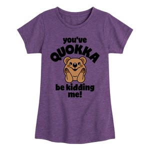 Girls' - Instant Message - Youve Quokka Be Kidding Me Fitted Short Sleeve Graphic T-Shirt - 1 of 4