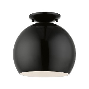 Livex Lighting Piedmont 1 - Light Semi-Flush Mount in  Shiny Black - 1 of 1