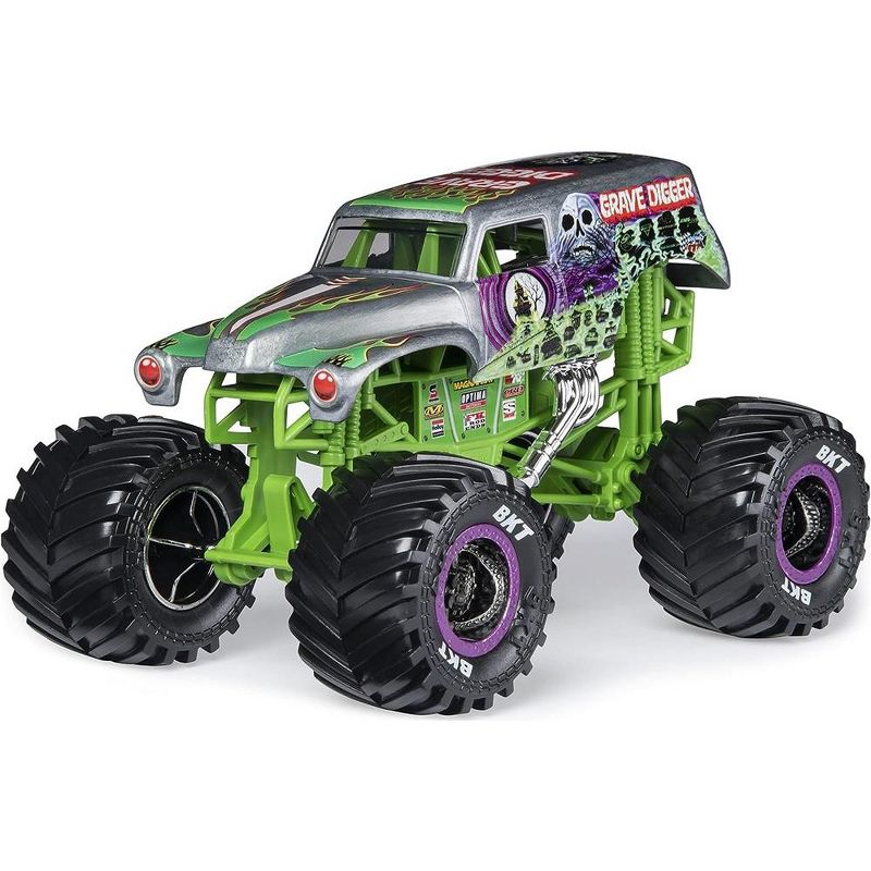 Monster Jam, Official Grave Digger Monster Truck, Die-Cast Vehicle, 1:24 Scale, 3 of 4