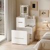 Famapy Space Saving Makeup Vanity w/Light USB Wireless Charging Dressing Vanity Table - 2 of 4