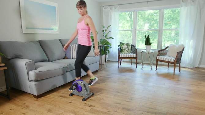 Mini Exercise Bike with Smooth Pedal System, Purple with Smart Workout App, No Subscription Required, 2 of 8, play video