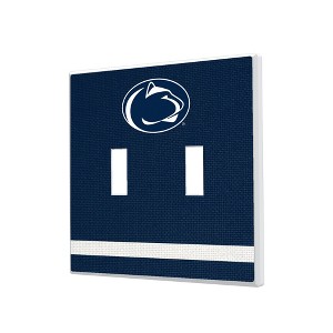 NCAA Big Ten Universities Stripe Hidden-Screw Light Switch Plate for Double Toggle - 1 of 4