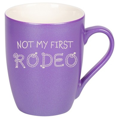 100 North Rope Design 10 Ounce Passion Purple Metallic Finish, Comfortably Fits Your Hands, New Bone China Coffee Tea Cup Mug, Not My First Rodeo