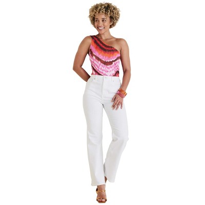 VENUS Womens Printed One Shoulder Top