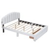 Queen Size Upholstered Platform Bed with Drawer - 3 of 4