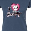 Women's - Peanuts - I Heart Snoopy Fitted Graphic T-Shirt - 2 of 4
