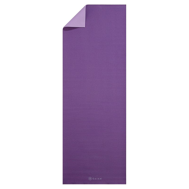 Gaiam 2-Color Premium Yoga Mat - Plum Jam (6mm), 2 of 4