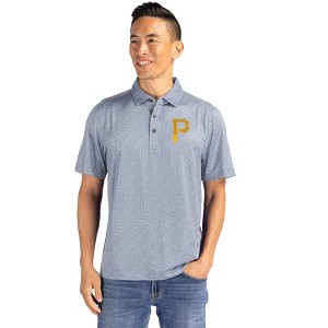Pittsburgh Pirates Cutter & Buck Pike Eco Pebble Print Stretch Recycled Mens Polo - 1 of 1