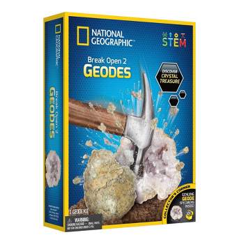 NATIONAL GEOGRAPHIC Crystal Growing Science Kit - Grow 4 Vibrant Colored  Crystals with Light-Up Display Stand 