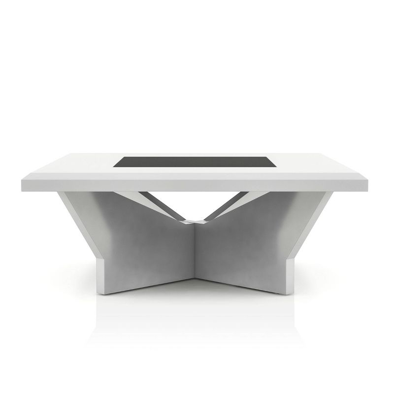 Manke Square Contemporary Modern Coffee Table White - miBasics, 5 of 7