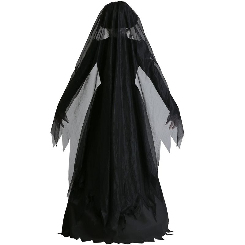 HalloweenCostumes.com 1X  Women  Plus Size: Lady in Black Ghost Costume, Black, 2 of 3