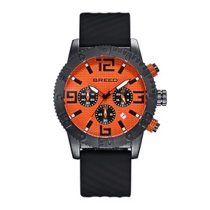 Breed Double Agent Leather-Band Watch w/Day/Date - 1 of 4