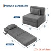Apartment & Home Office 72 x 28 x 6 Inches Folding Sofa Bed Sleeper Chair, Convertible Futon Couch w/Pillow, Single Size Foldable Mattress - 3 of 4